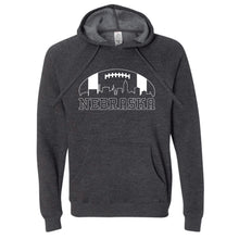 Load image into Gallery viewer, Football Skyline Nebraska Hoodie
