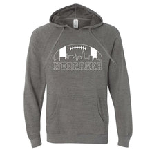 Load image into Gallery viewer, Football Skyline Nebraska Hoodie