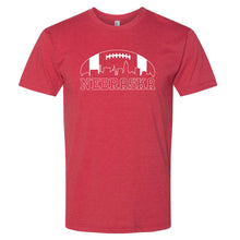 Load image into Gallery viewer, Football Skyline Nebraska T-Shirt