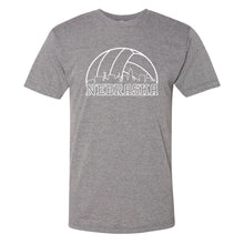 Load image into Gallery viewer, Volleyball Skyline Nebraska T-Shirt