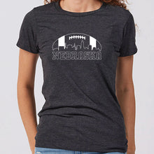 Load image into Gallery viewer, Football Skyline Nebraska Women's T-Shirt