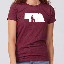 Load image into Gallery viewer, Ice Fishing Nebraska Women's T-Shirt