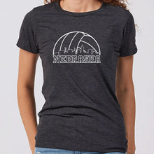 Load image into Gallery viewer, Volleyball Skyline Nebraska Women's T-Shirt