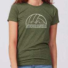 Load image into Gallery viewer, Volleyball Skyline Nebraska Women's T-Shirt