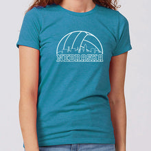 Load image into Gallery viewer, Volleyball Skyline Nebraska Women's T-Shirt