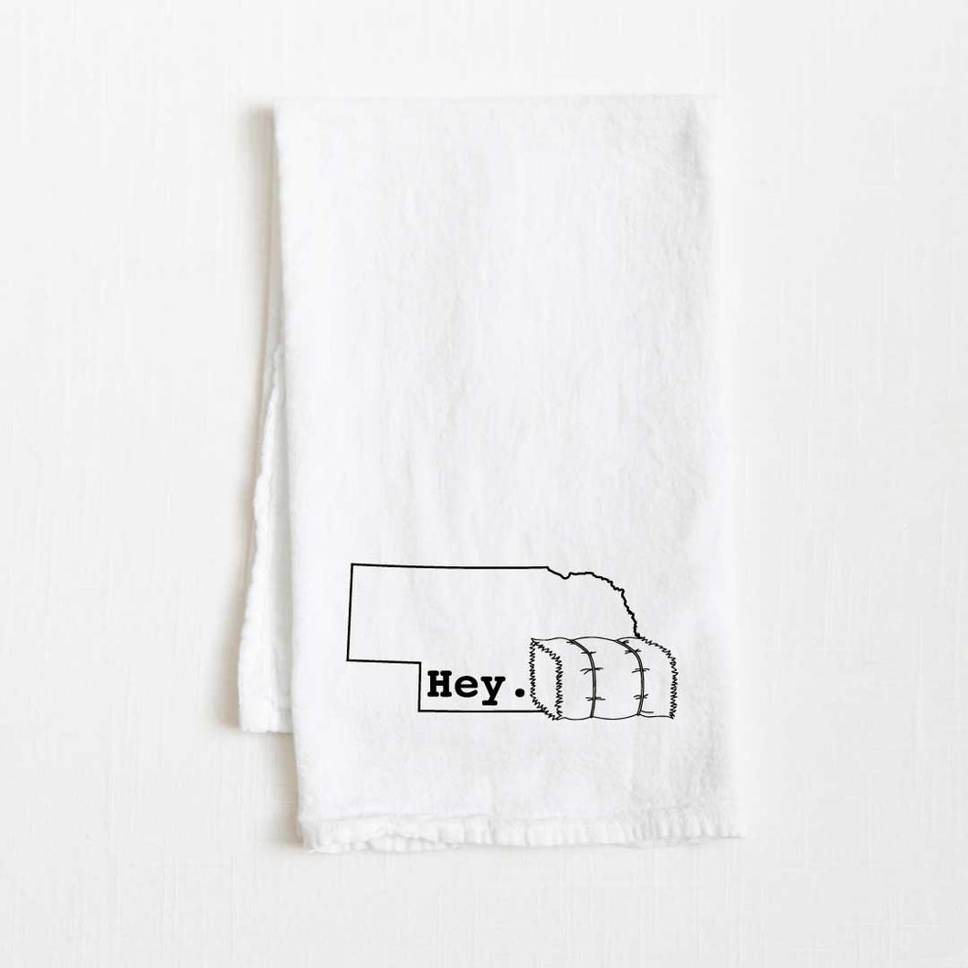 Hey. Nebraska Flour Sack Towel