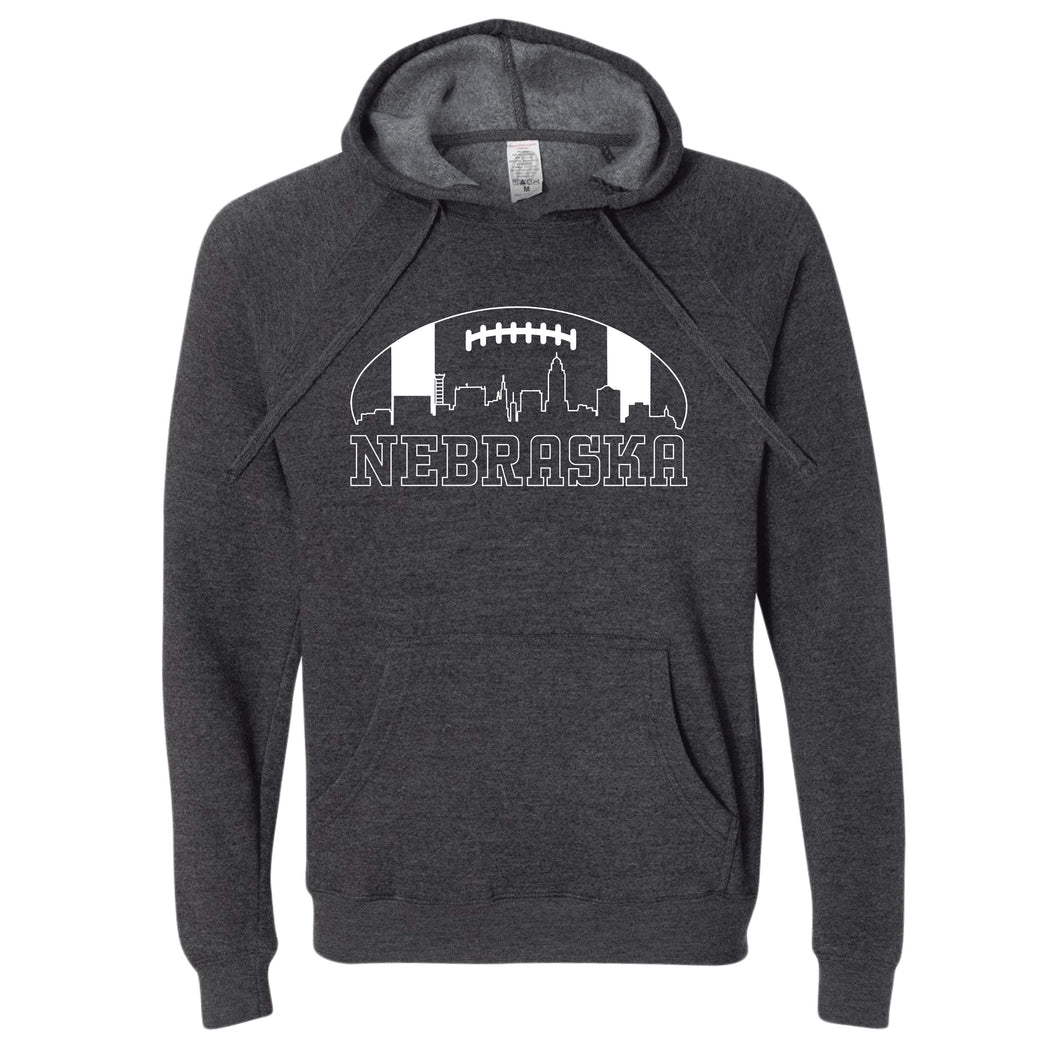 Football Skyline Nebraska Hoodie