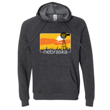 Load image into Gallery viewer, Nebraska Windmill Sunset Hoodie
