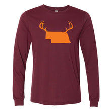 Load image into Gallery viewer, Antlers Nebraska Long Sleeve T-Shirt
