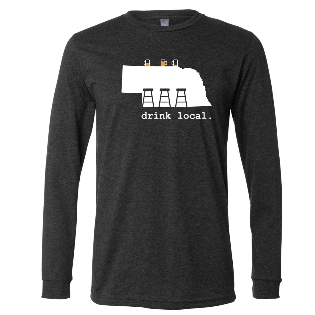 Drink Local Nebraska Long Sleeve T-Shirt