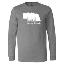 Load image into Gallery viewer, Drink Local Nebraska Long Sleeve T-Shirt
