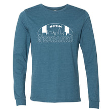 Load image into Gallery viewer, Football Skyline Nebraska Long Sleeve T-Shirt
