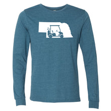 Load image into Gallery viewer, Golf Cart Nebraska Long Sleeve T-Shirt
