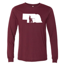 Load image into Gallery viewer, Ice Fishing Nebraska Long Sleeve T-Shirt
