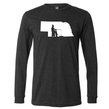 Load image into Gallery viewer, Ice Fishing Nebraska Long Sleeve T-Shirt
