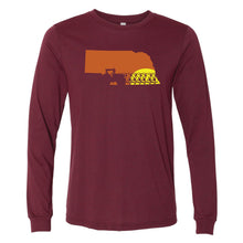 Load image into Gallery viewer, Tractor Sunset Nebraska Long Sleeve T-Shirt
