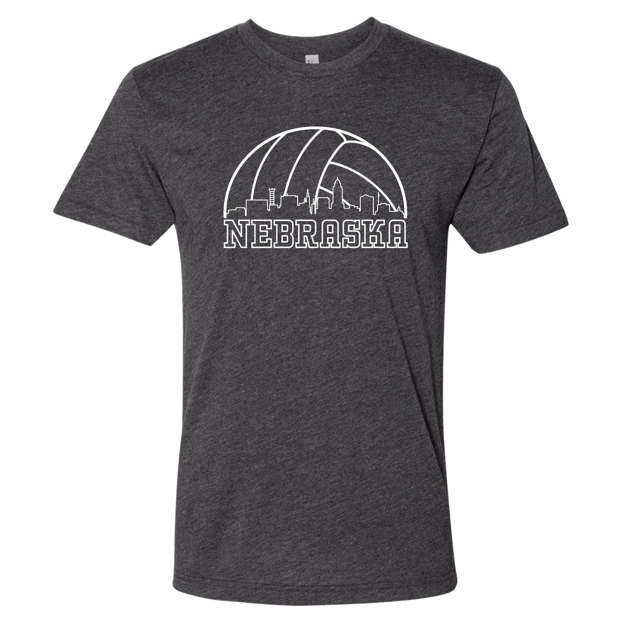 Volleyball Skyline Nebraska T-Shirt – nebraskaawesome