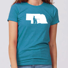 Load image into Gallery viewer, Ice Fishing Nebraska Women&#39;s T-Shirt
